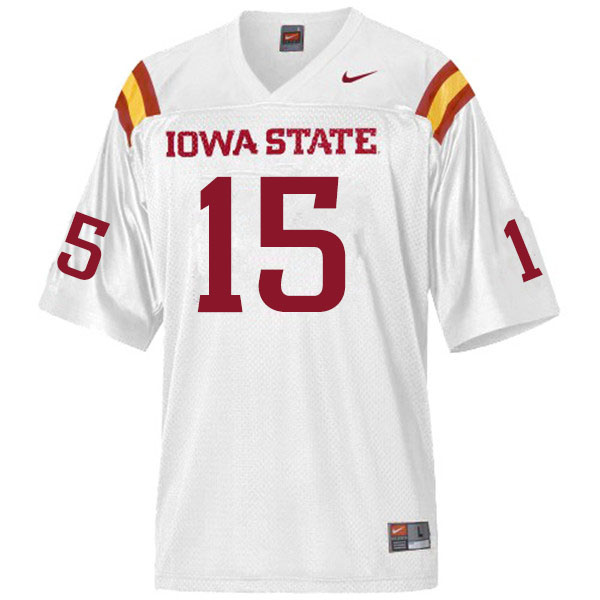Iowa State Cyclones Men's #15 Isheem Young Nike NCAA Authentic White College Stitched Football Jersey PD42N38BX
